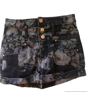 High Rise Floral Shorts